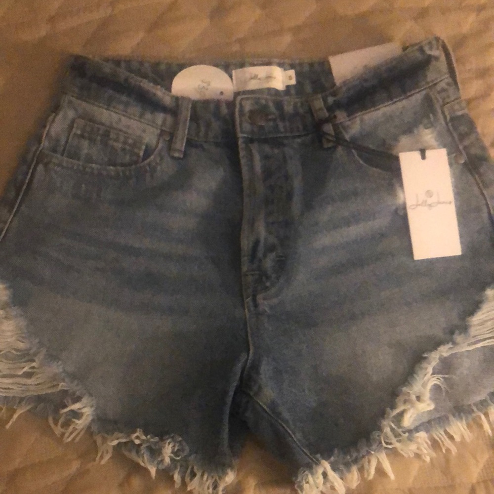 Jelly Beans Blue Jean Shorts Distressed Frayed Hem